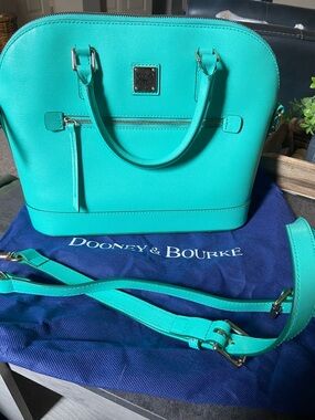Dooney & Bourke Saafiano Leather Domed Satchel with Detachable Strap